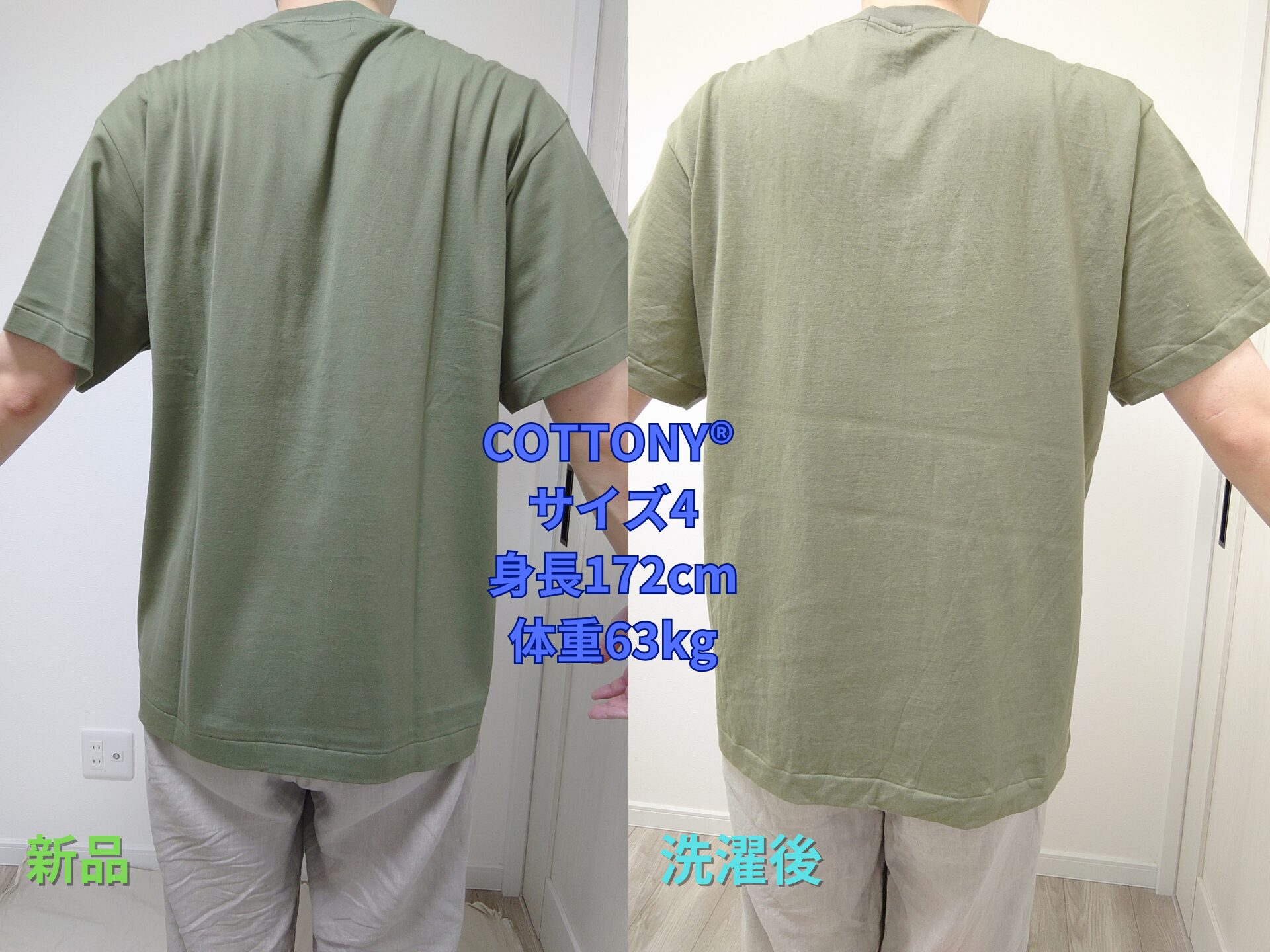 COTTONY® TEE-洗濯比較画像4